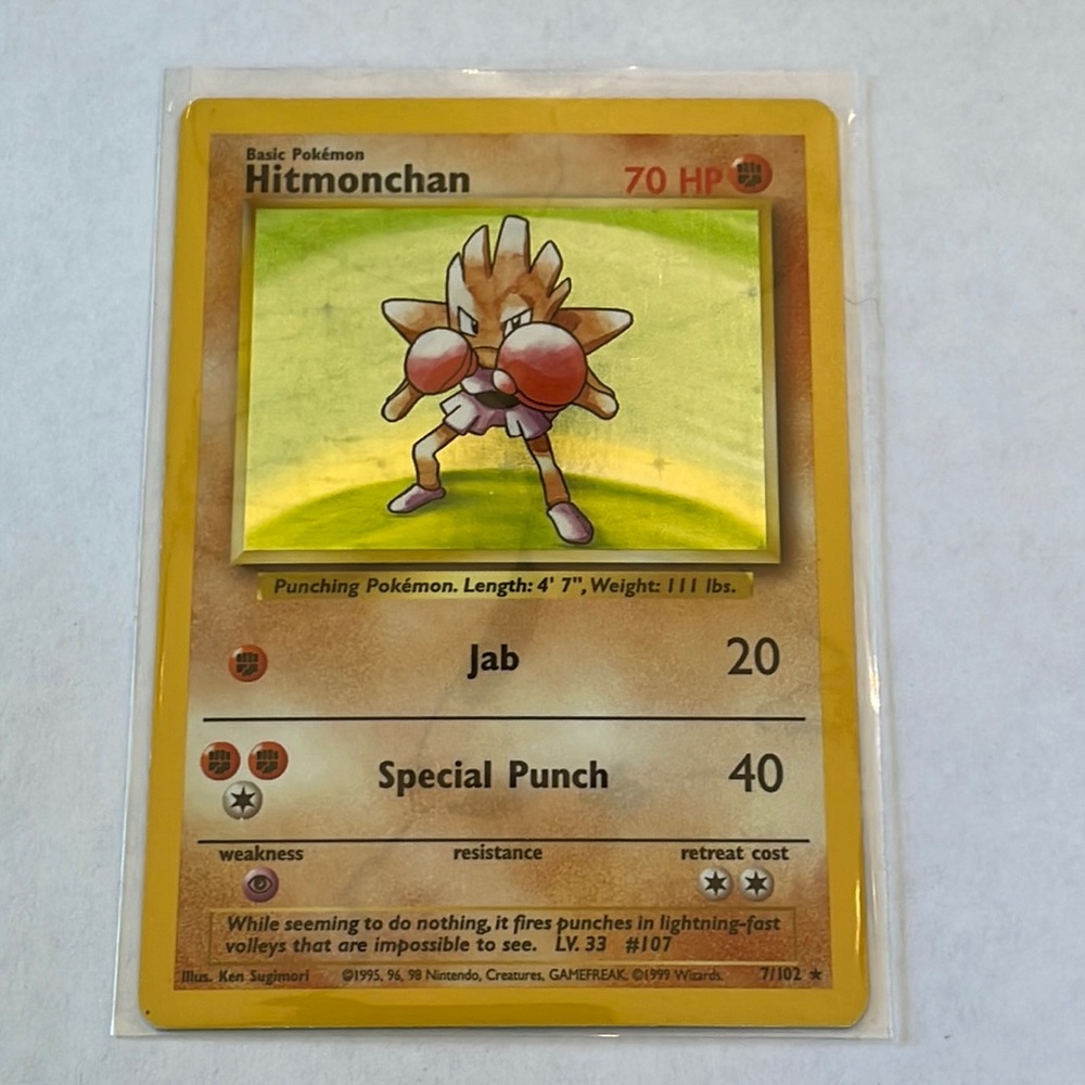 Hitmonchan #7 Pokemon Base Set